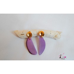 Boucles d'oreilles Luna ivoire végétal