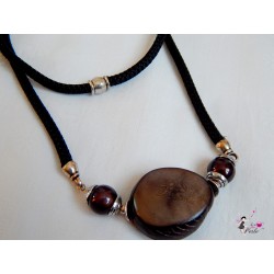 Collier chic Tagua gris