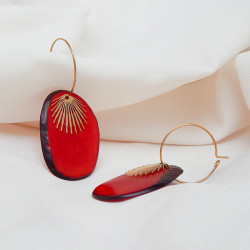 Boucles, type créole en ivoire végétal