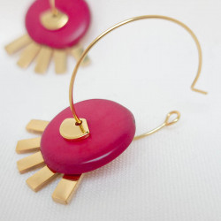 Boucles en graine et acier inoxydable