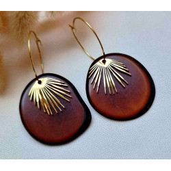 Boucles, type créole en ivoire végétal