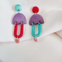 Boucles d'oreilles Soledad en ivoire végétal