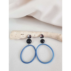 Boucles d'oreilles Luna en ivoire végétal